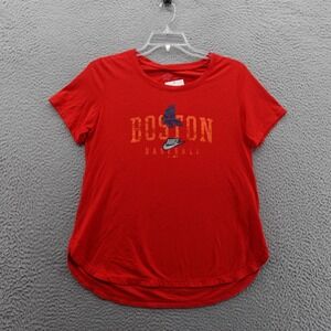 Nike Boston‎ Red Sox Baseball Tee Shirt Medium Red Women MLB Casual NWT